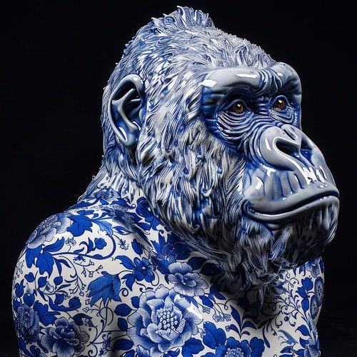 Delft Blue Gorilla