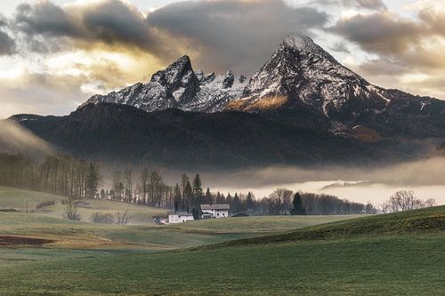 Het machtige Watzmann gebergte in het Berchtesgadener Land