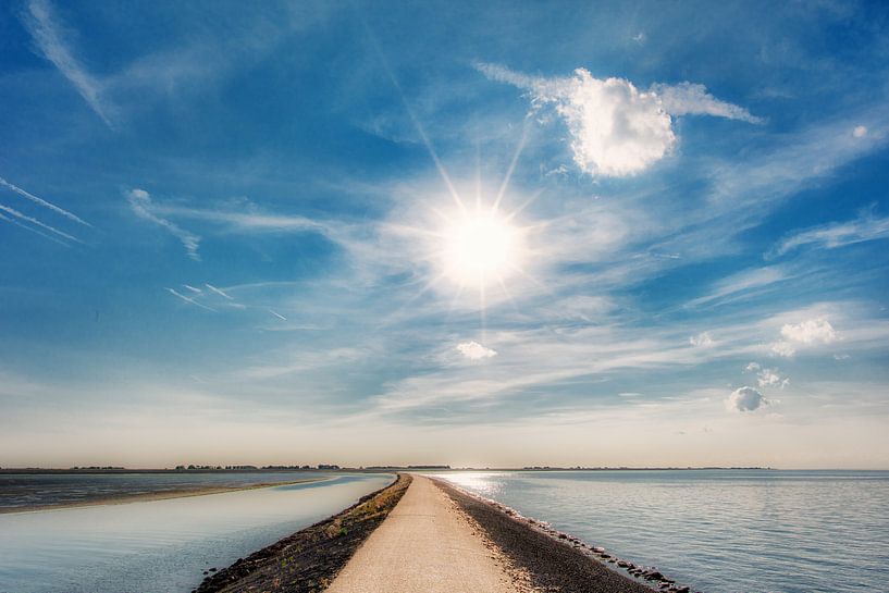 De pier van Paesens/Moddergat in de Waddenzee par Harrie Muis