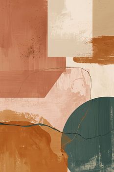 Abstract shapes in warm natural colours