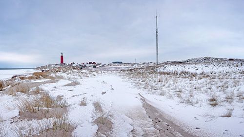 Leuchtturm von Texel im Winter