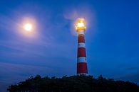 Pleine lune à côté du phare de Bornrif par Evert Jan Luchies Aperçu