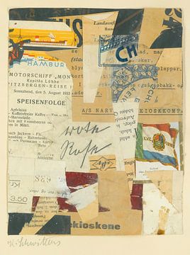 Kurt Schwitters - Sans titre (Rose rouge) (1933-34) sur Peter Balan