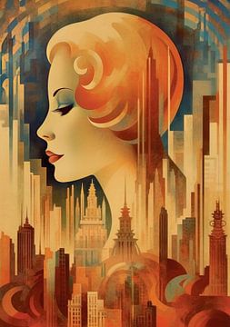 Art Deco Kunstdruck Poster Print Wall Art von Niklas Maximilian