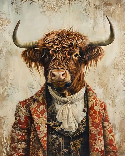 Portrait de Highlander écossais chic