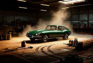 1960 Jaguar Type E Racing: Ein Klassiker in Bewegung