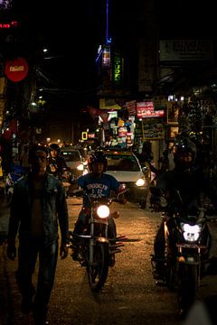 Kathmandu after night fall by Maarten Borsje
