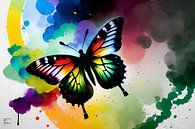 Kleurrijke vlinder: een adembenemend schouwspel van de natuur van ButterflyPix thumbnail