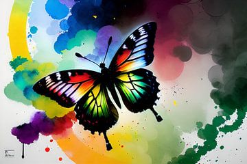 Kleurrijke vlinder: een adembenemend schouwspel van de natuur van ButterflyPix