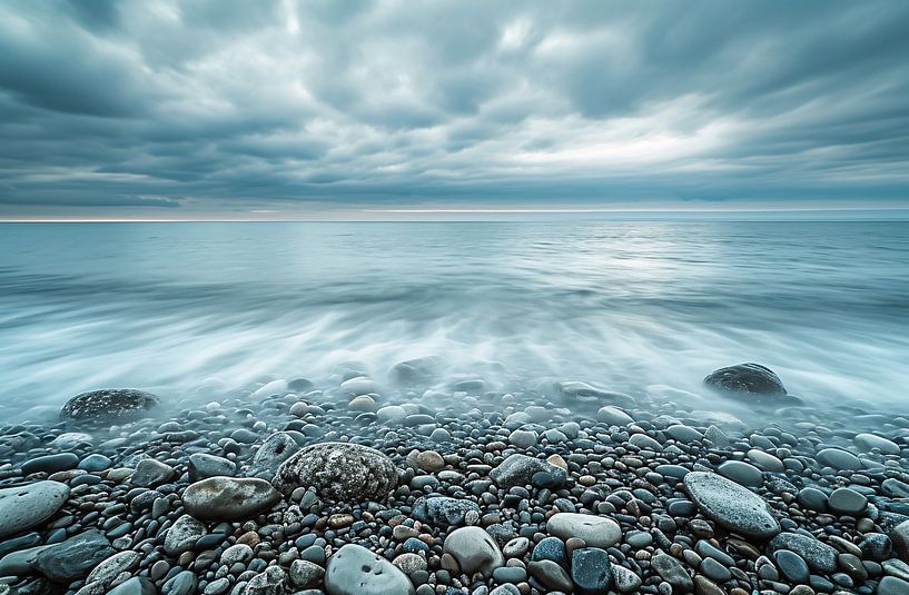 Wandeling op het strand van fernlichtsicht