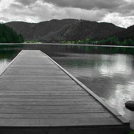 Ponton vue sur les montagnes sur Pascal Mairesse