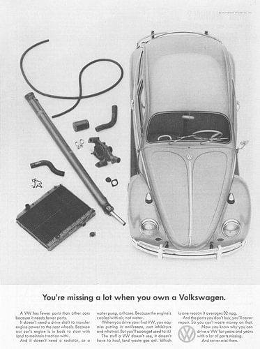 Vintage advertentie Volkswagen 1965