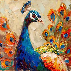 Blue peacock