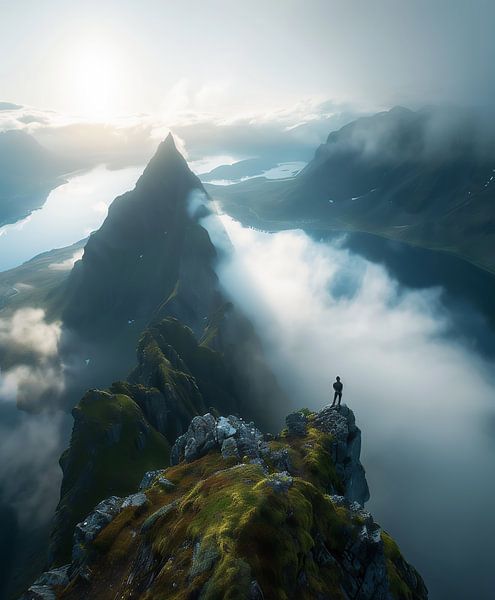 Dolomietenlandschap in het ochtendlicht van fernlichtsicht