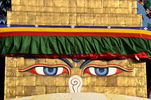 Sacred stupa of Swayambhunath: Wisdom gaze