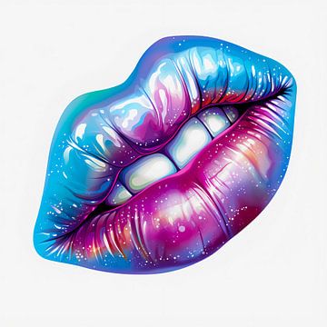 Lèvres violettes bleues holo sur haroulita