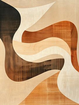 Eenvoudig abstract werk Linnen van Modern Collection