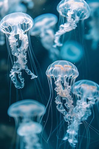 Glowing jellyfish
