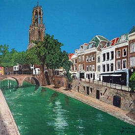 Utrecht, Dom tower in view from Gaardbrug bridge by Wouter Bisschop