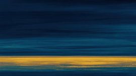 Ein goldener Streifen über dem Mitternachtsmeer von Mosaic Dialogue