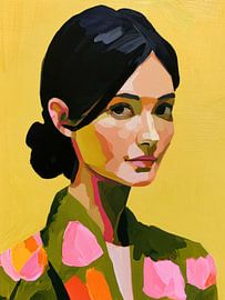 vrouw met bloemen