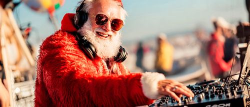 Vier kerst met een DJ op het strand