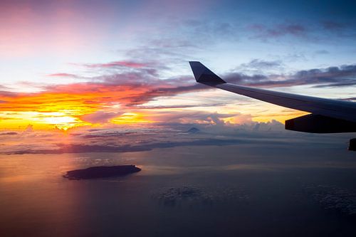 Approach to Tokyo Narita Airport with Mount Fuji in the background