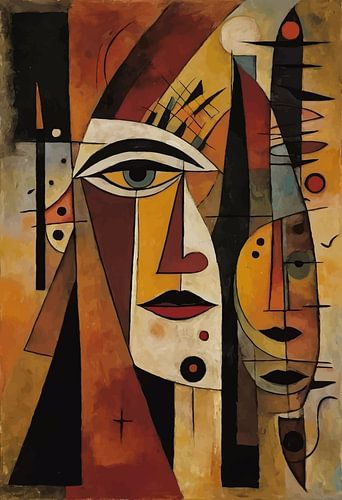 Abstract Afrikaans Tribaal Masker Kunst