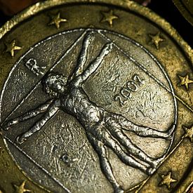 Euro munt gebruikt, geleeft van Erik Reijnders