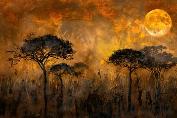 Zonsondergang Serengeti