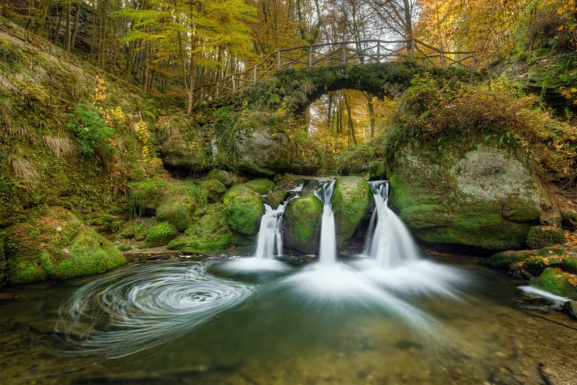 Schiessentümpel waterfall in Luxembourg #1 by Michael Valjak