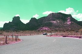 Car in the Arizona desert by Luci Boreali