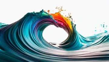 Golven met kleuren van Mustafa Kurnaz