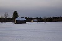 Cabanes dans la neige