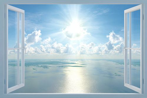 prachtig uitzicht op zee