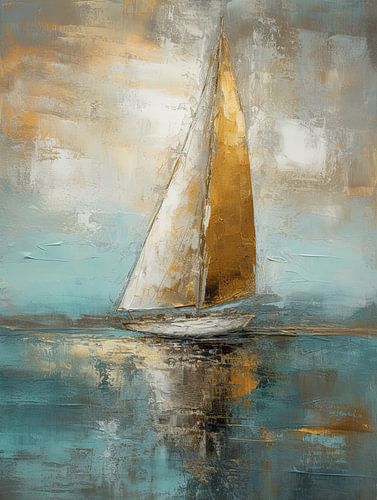 Zeilboot abstract van Bert Nijholt