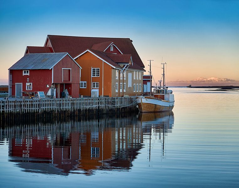 Rustic harbour of Finnøya, Norway by qtx