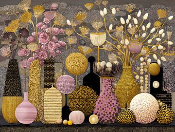 Decorative Floral Arrangement by Eye catching paintings