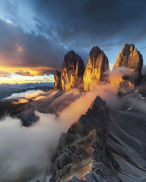 Dolomiten, wie aus einem Traum von fernlichtsicht