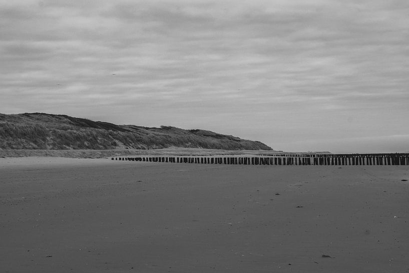 empty beach in black and white by Eugenlens
