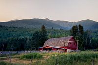 Canadian farm house in the countryside 