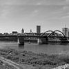Frankfurt an der Oder - Stadspanorama in zwart-wit van Frank Herrmann