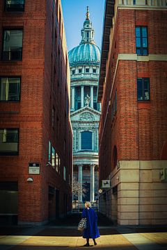 De straat voor de kathedraal st. Pauls in Londen. van 7.2 Photography