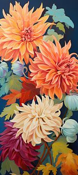 Art floral vibrant sur Peinture Abstraite