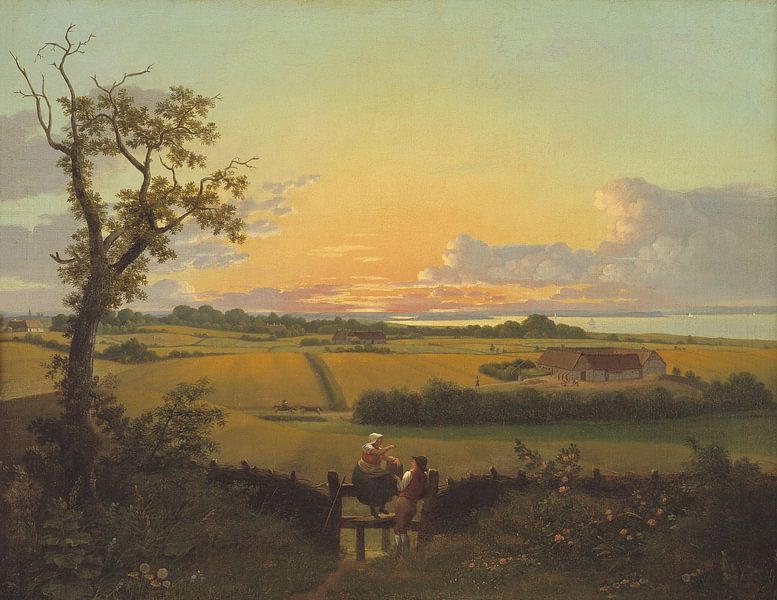Landscape with a Stile. The Isle of Møn, C.W. Eckersberg on
