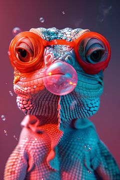 Bubblegum Fun: Lizard 3 by ByNoukk