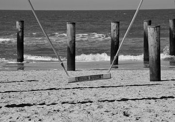 The swing in the middle of the Pine Village. by Corine Dekker