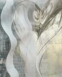 Sanftes Herz, abstrakt und modern von Wilma Mesman
