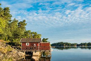 Schärengarten an der schwedischen Küste vor Stockholm