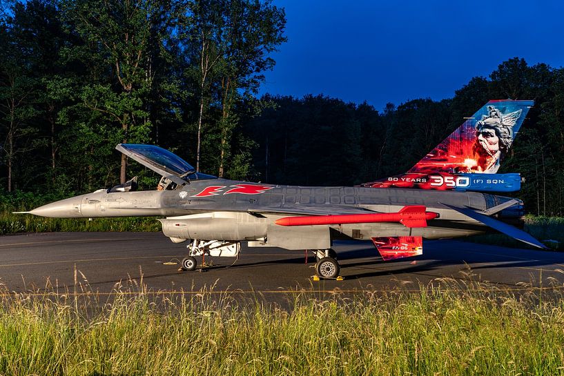 Die 350 Squadron der belgischen Luftwaffe feiert ihr 80-jähriges Bestehen mit einer speziell lackier von Jaap van den Berg
